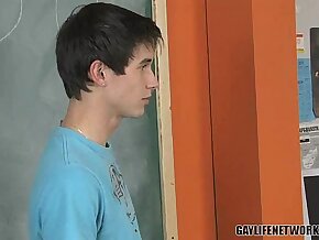 TA Fucks a difficulty Twink Student