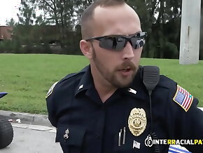 SEXY black shredded Prizefighter sucks yoke UNIFORMED big dicks