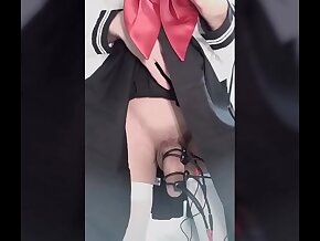 伪娘初次尝试电击射精