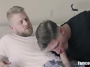 FamilyDick - Hunk Stepdad Sticks His Hard Dick In His Stepson's Juicy Mouth